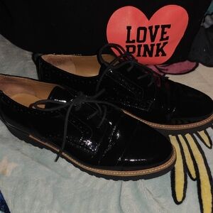 Black Patent Leather Oxford Shoes
